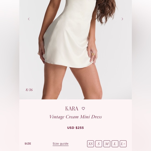 NWT House of CB Kara Mini Dress Vintage Cream - Picture 12 of 16